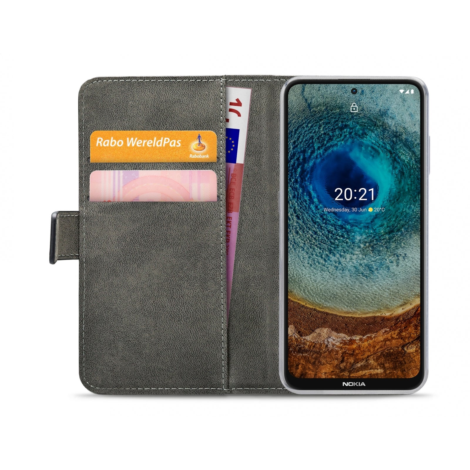 Mobilize Classic Gelly Wallet Book Case Nokia X10/X20 Black