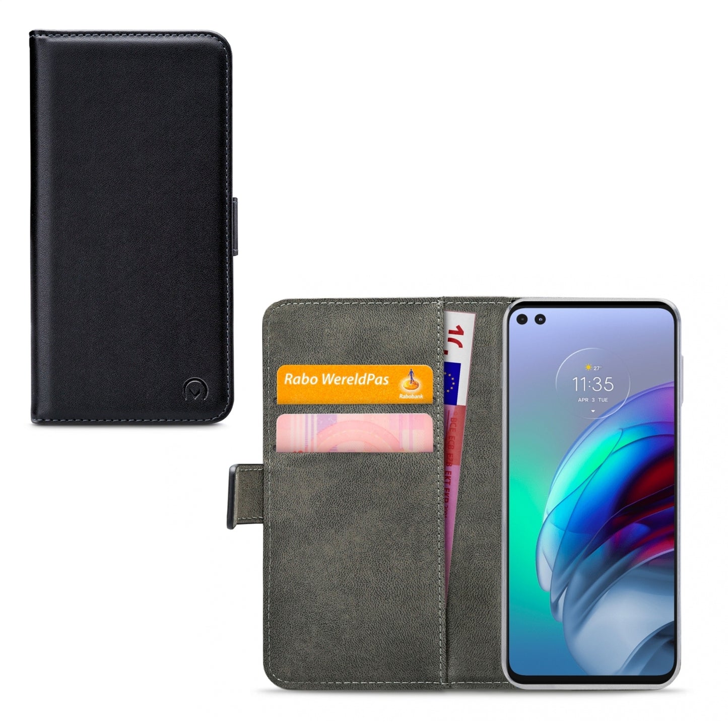Mobilize Classic Gelly Wallet Book Case Motorola Moto G100 Black