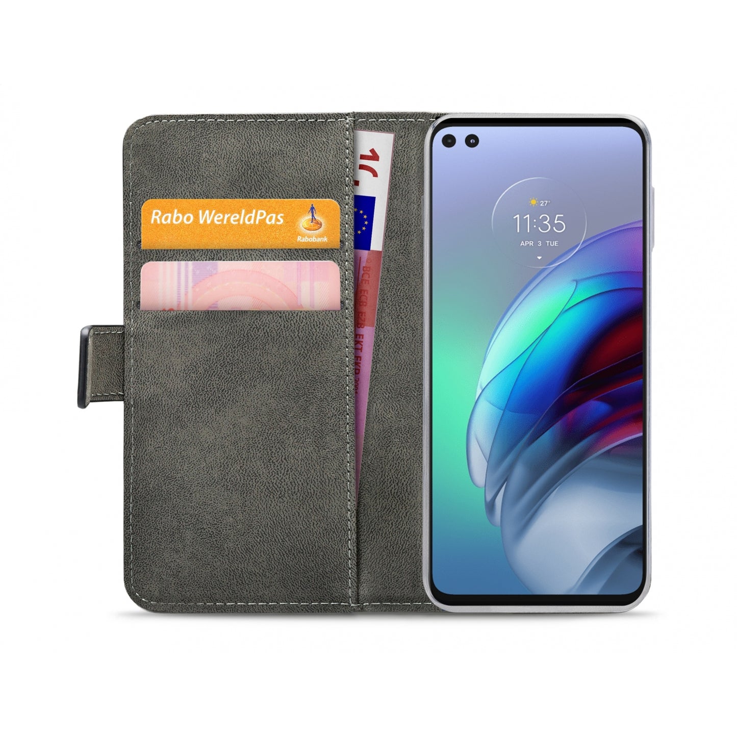 Mobilize Classic Gelly Wallet Book Case Motorola Moto G100 Black
