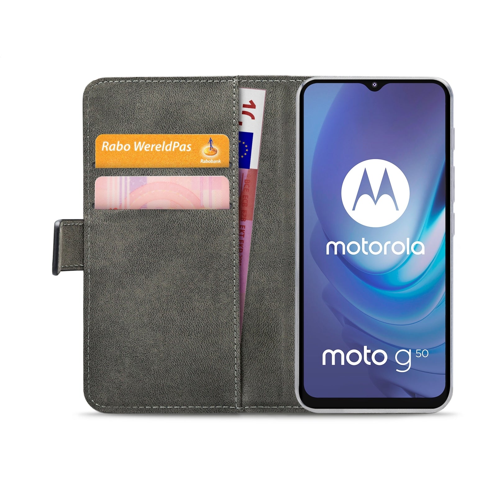 Mobilize Classic Gelly Wallet Book Case Motorola Moto G50 Black