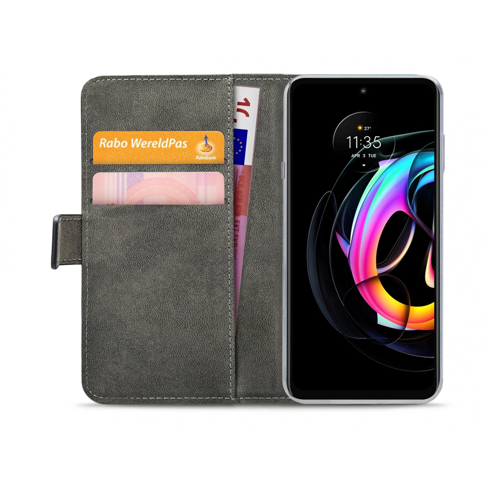 Mobilize Classic Gelly Wallet Book Case Motorola Edge 20 Lite Black