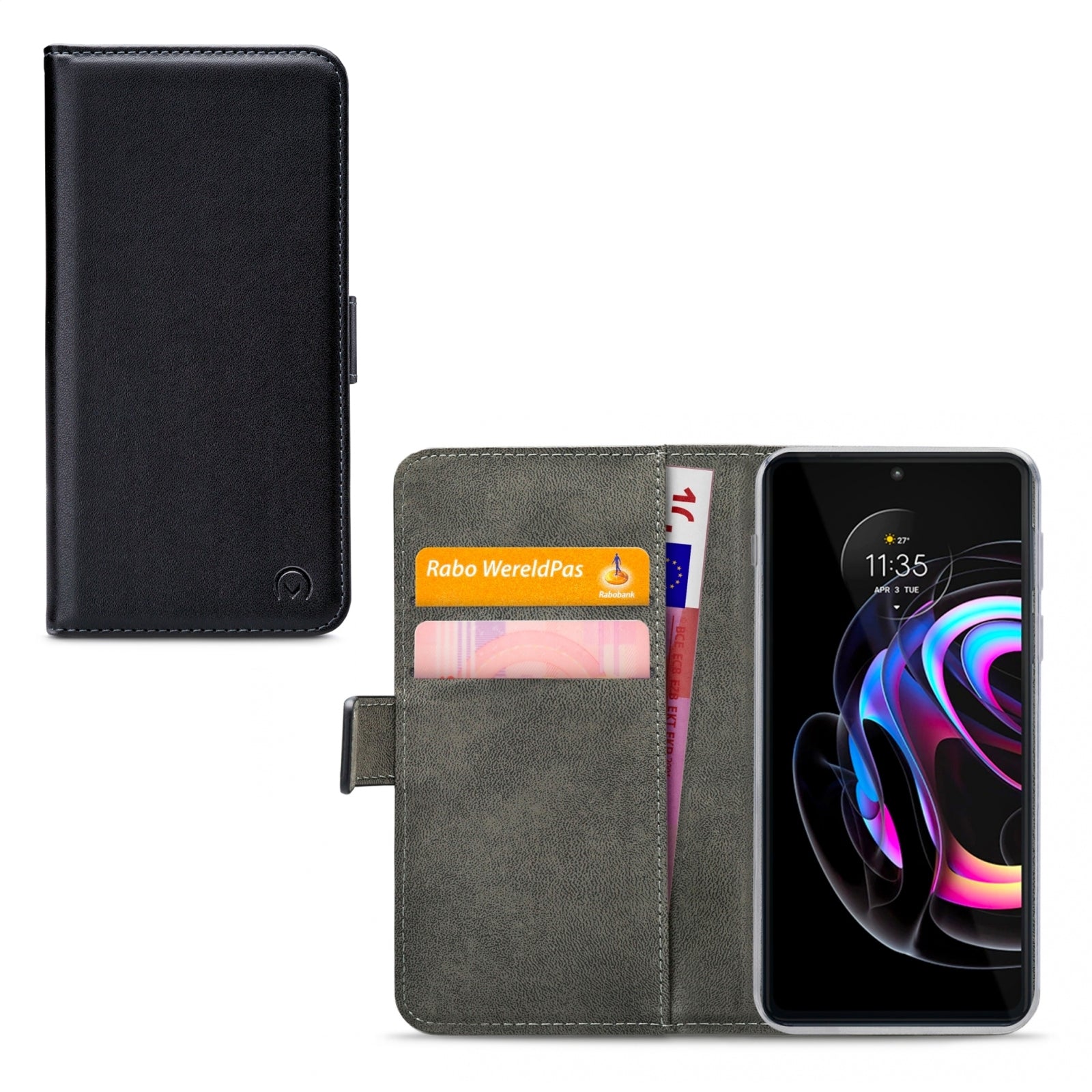 Mobilize Classic Gelly Wallet Book Case Motorola Edge 20 Black