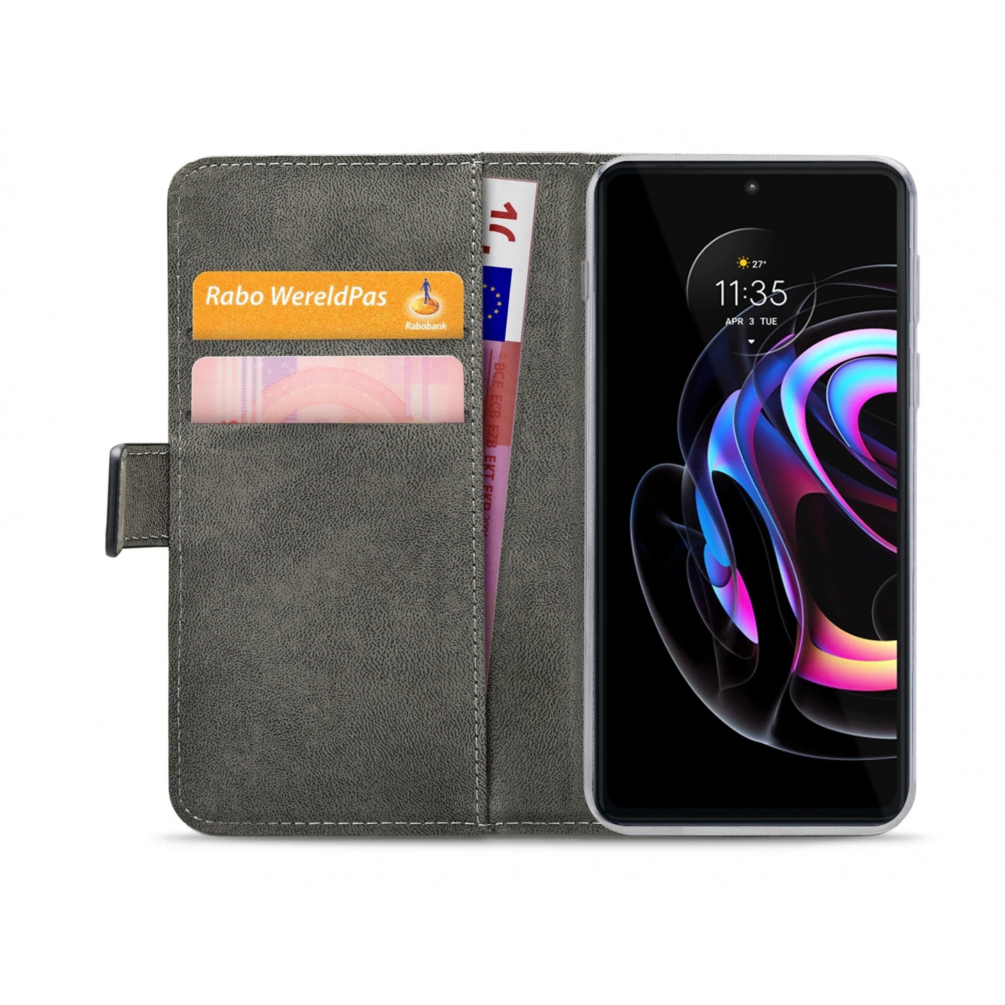 Mobilize Classic Gelly Wallet Book Case Motorola Edge 20 Black