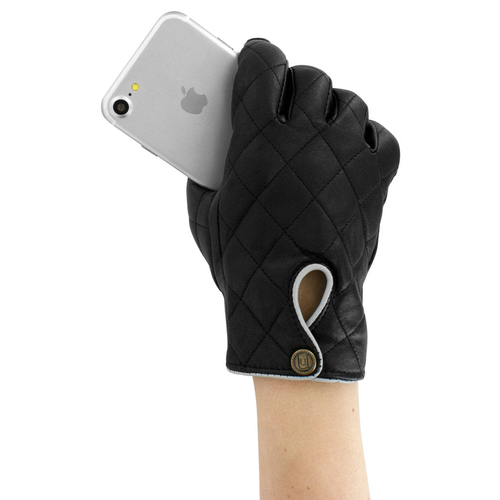 Uunique Lederen Touchscreen Handschoenen - Dames (maat S/M)