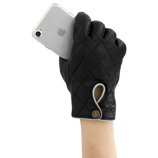 Uunique Lederen Touchscreen Handschoenen - Dames (maat S/M)
