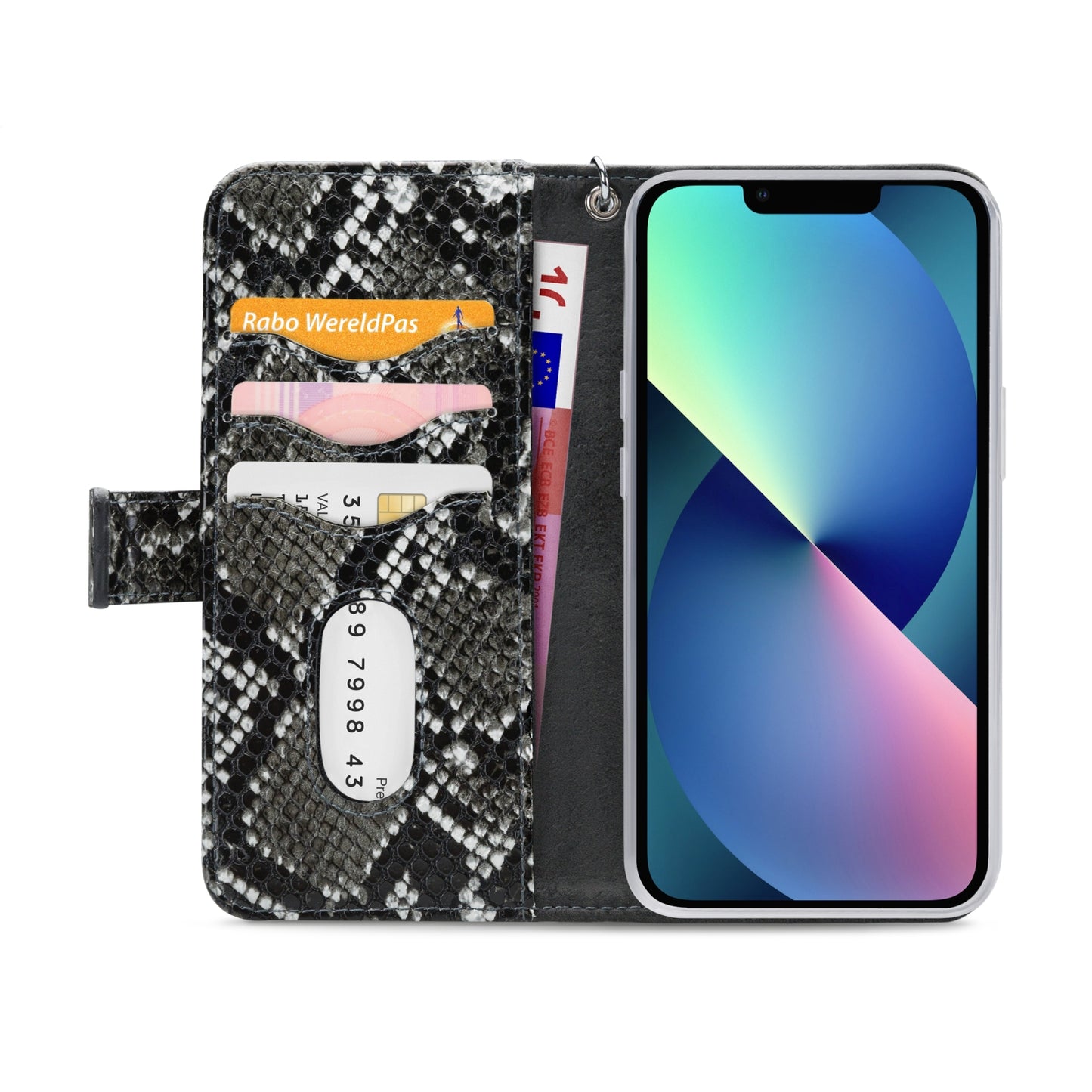 Mobilize 2in1 Magnet Zipper Case Apple iPhone 13 Mini Black/Snake