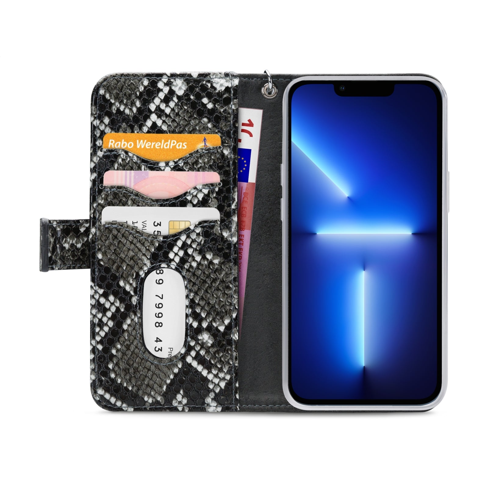 Mobilize 2in1 Magnet Zipper Case Apple iPhone 13 Pro Black/Snake