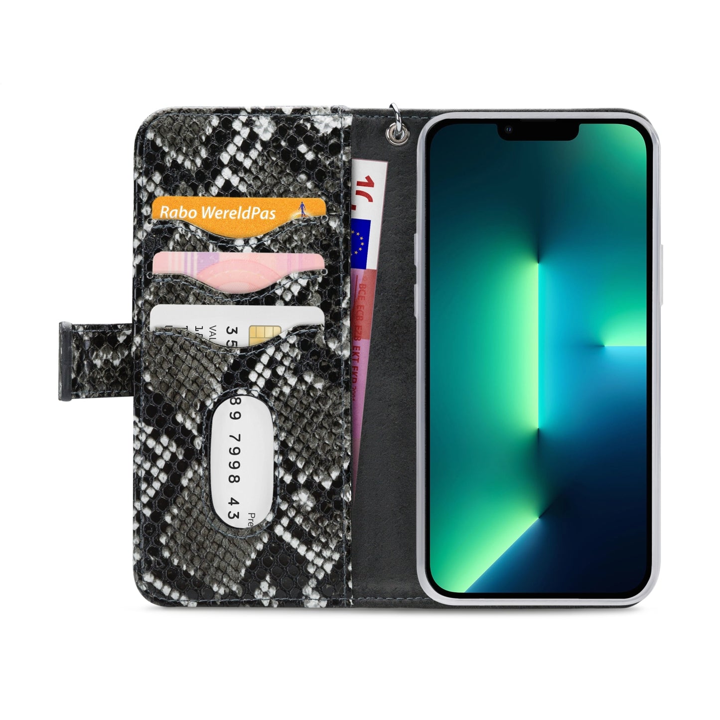 Mobilize 2in1 Magnet Zipper Case Apple iPhone 13 Pro Max Black/Snake