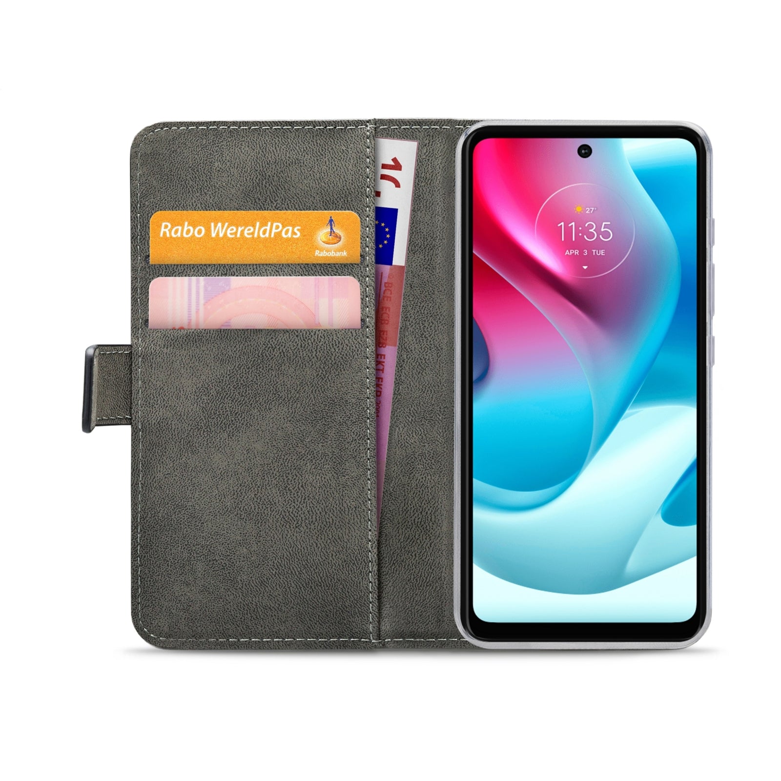 Mobilize Classic Gelly Wallet Book Case Motorola Moto G60 Black