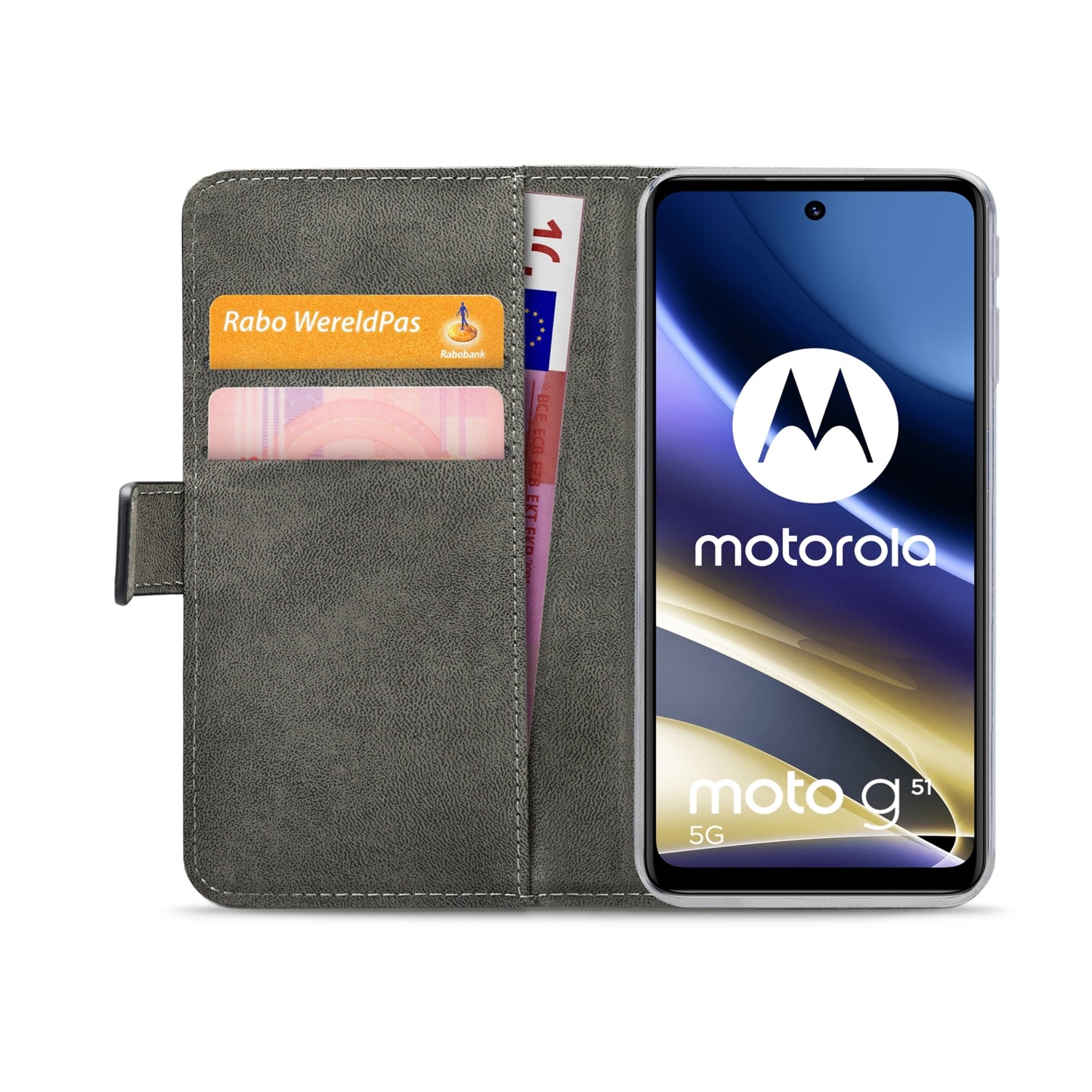 Mobilize Classic Gelly Wallet Book Case Motorola Moto G51 5G Black