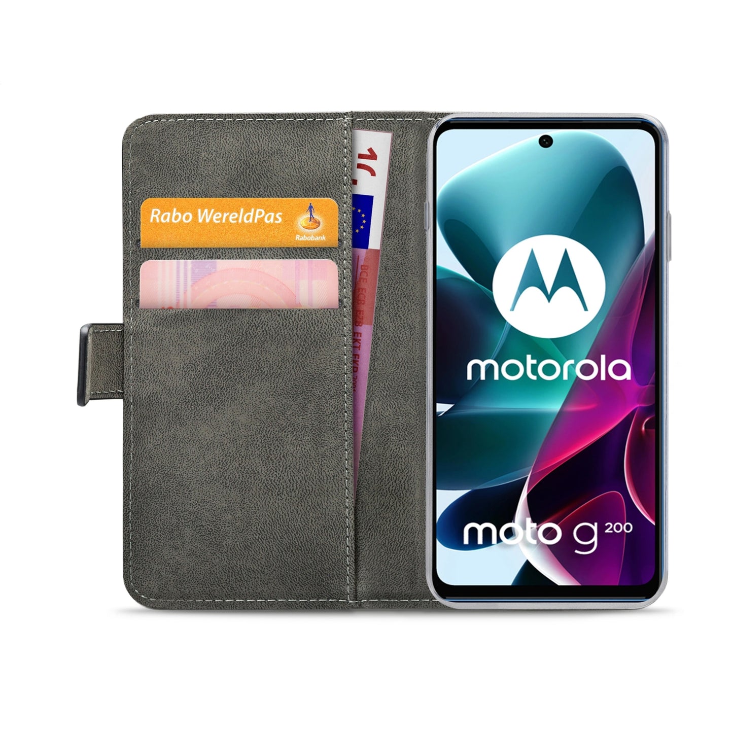 Mobilize Classic Gelly Wallet Book Case Motorola Moto G200 5G Black