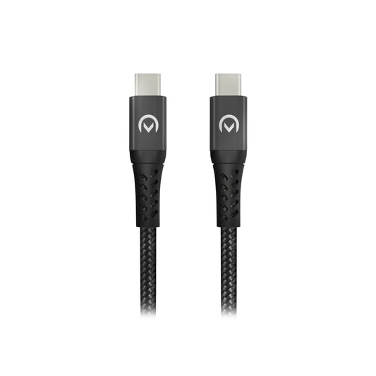 Mobilize Strong Nylon Cable USB-C to USB-C 2m. 100W Black
