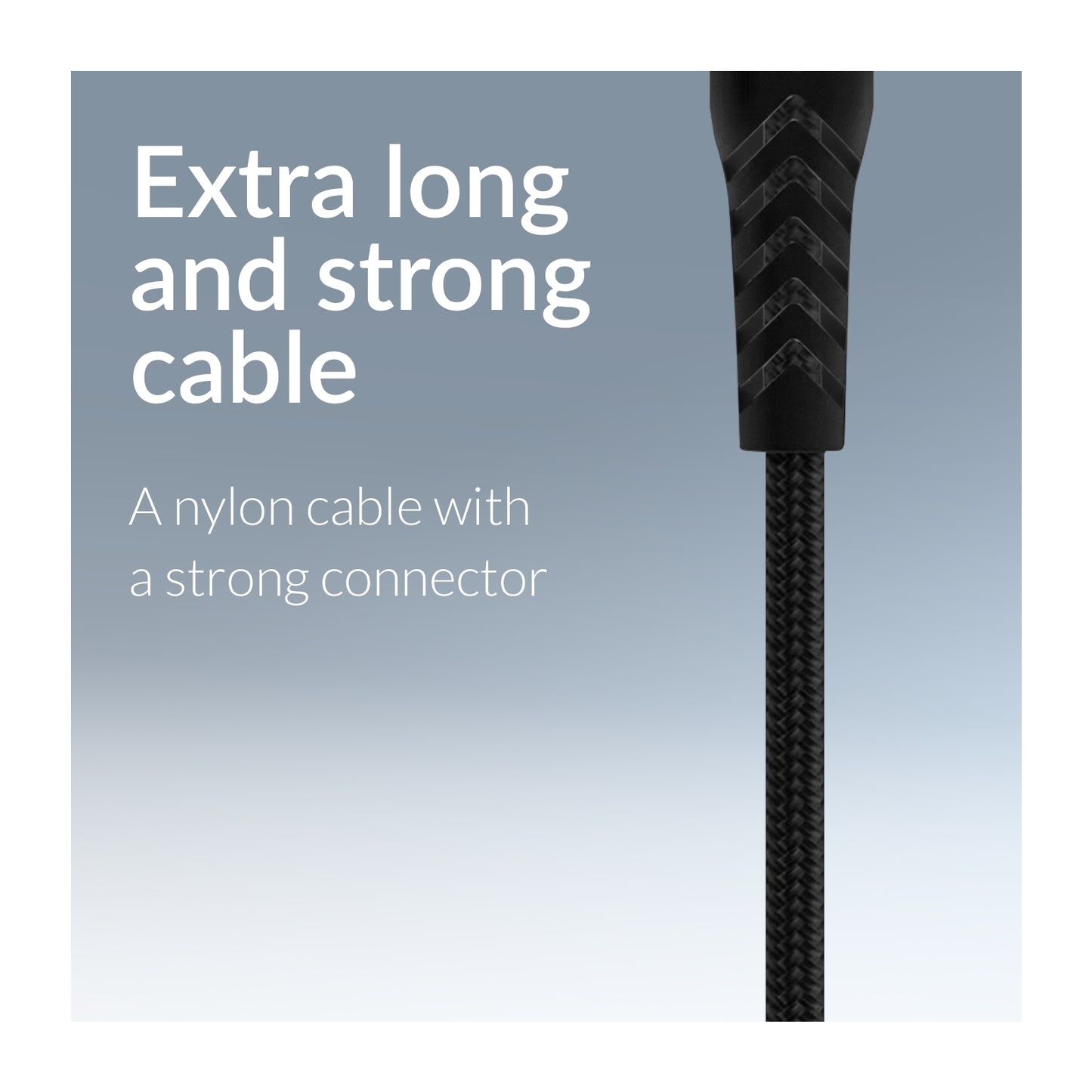 Mobilize Strong Nylon Cable USB-C to USB-C 2m. 100W Black