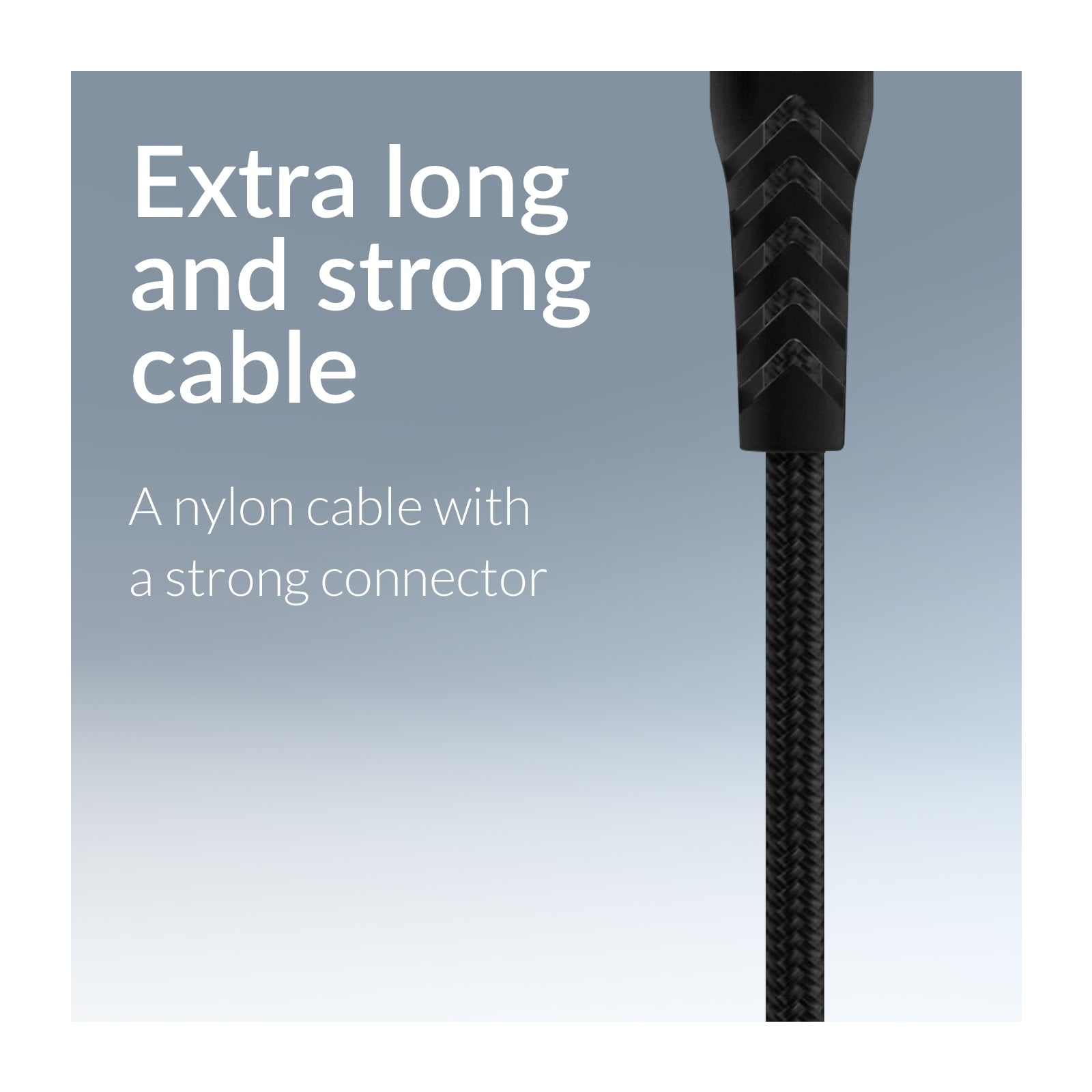 Mobilize Strong Nylon Cable USB-C to USB-C 2m. 100W Black