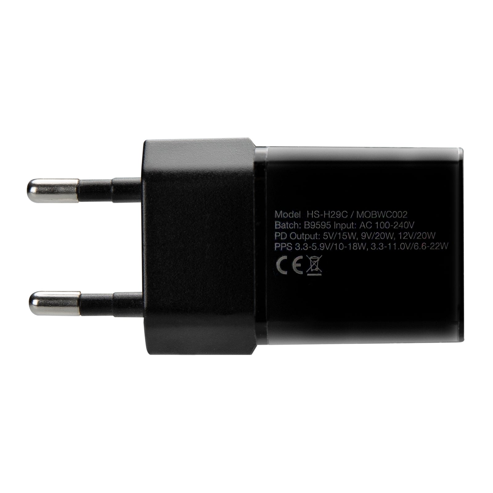 Mobilize Wall Charger USB-C 20W with PD/PPS Black