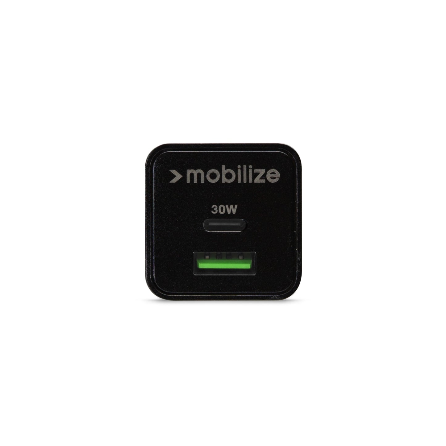 Mobilize Wall Charger USB-C + USB GaN 30W with PD/PPS Black