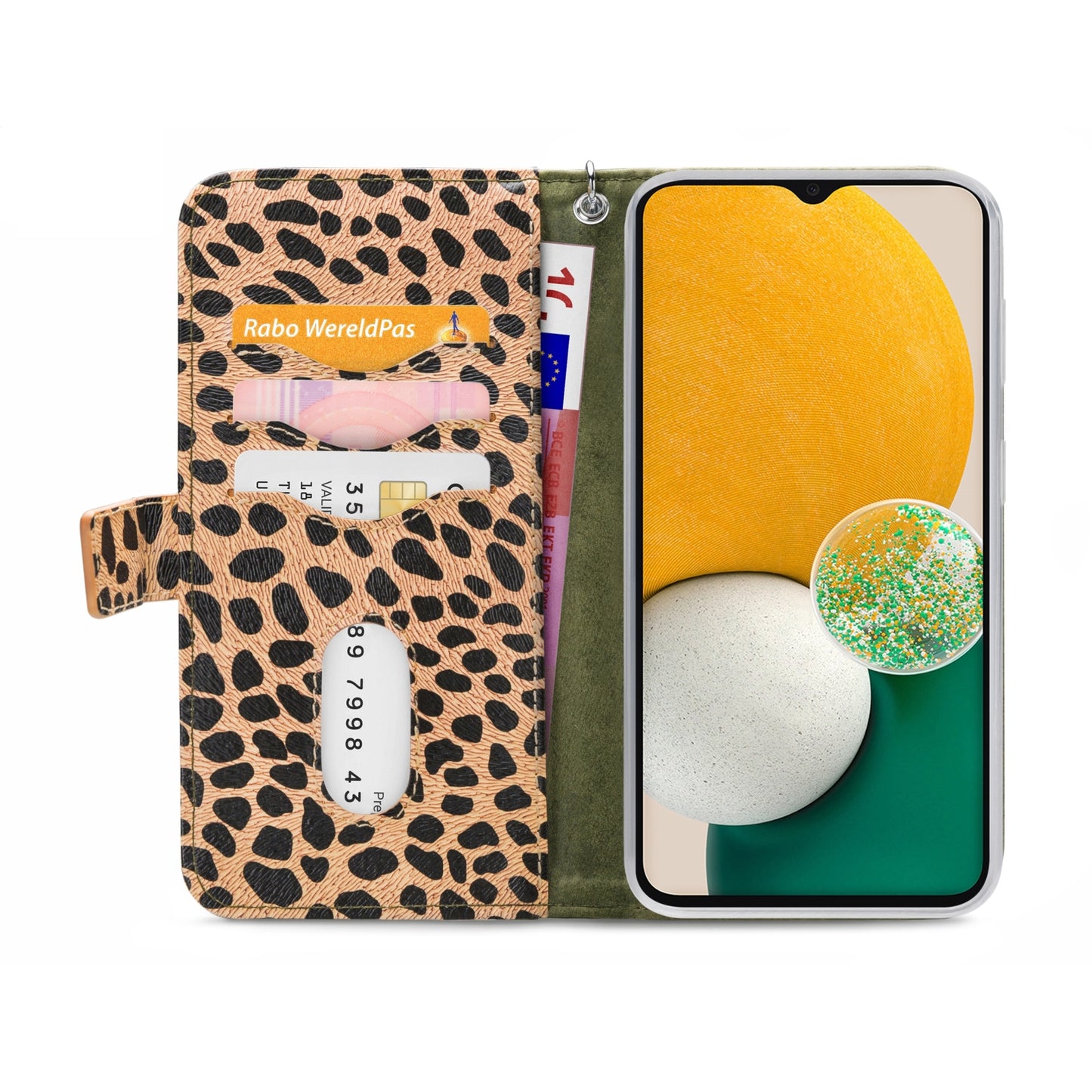 Mobilize 2in1 Magnet Zipper Case Samsung Galaxy A04s/A13 5G Olive/Leopard