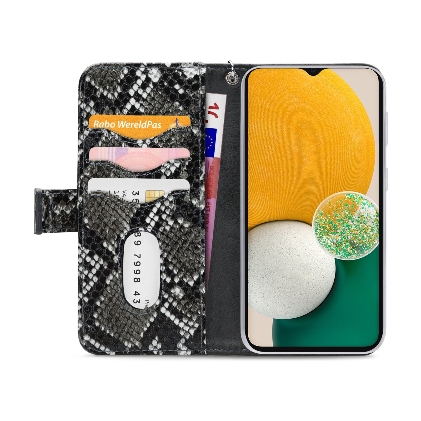 Mobilize 2in1 Magnet Zipper Case Samsung Galaxy A04s/A13 5G Black/Snake