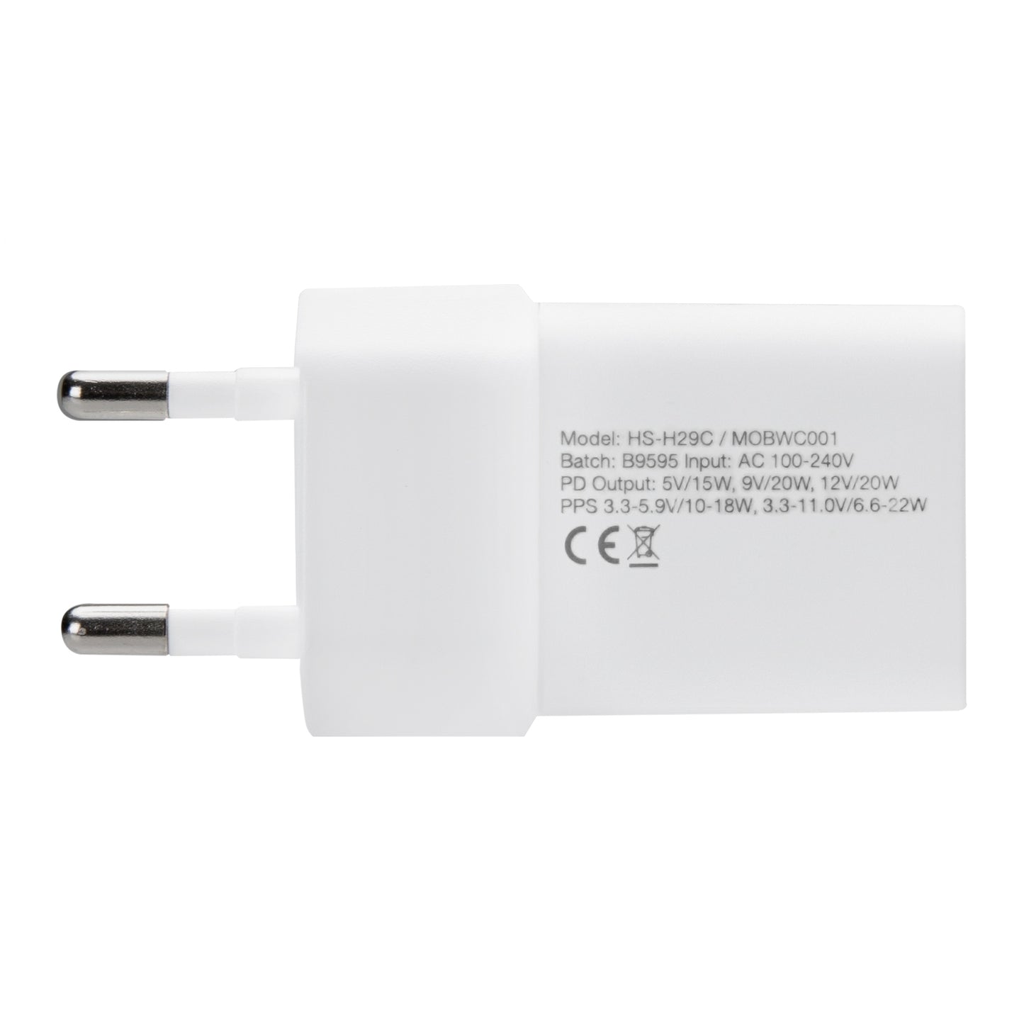 Mobilize Wall Charger USB-C 20W with PD + MFi Lightning Nylon Cable 1.2m White