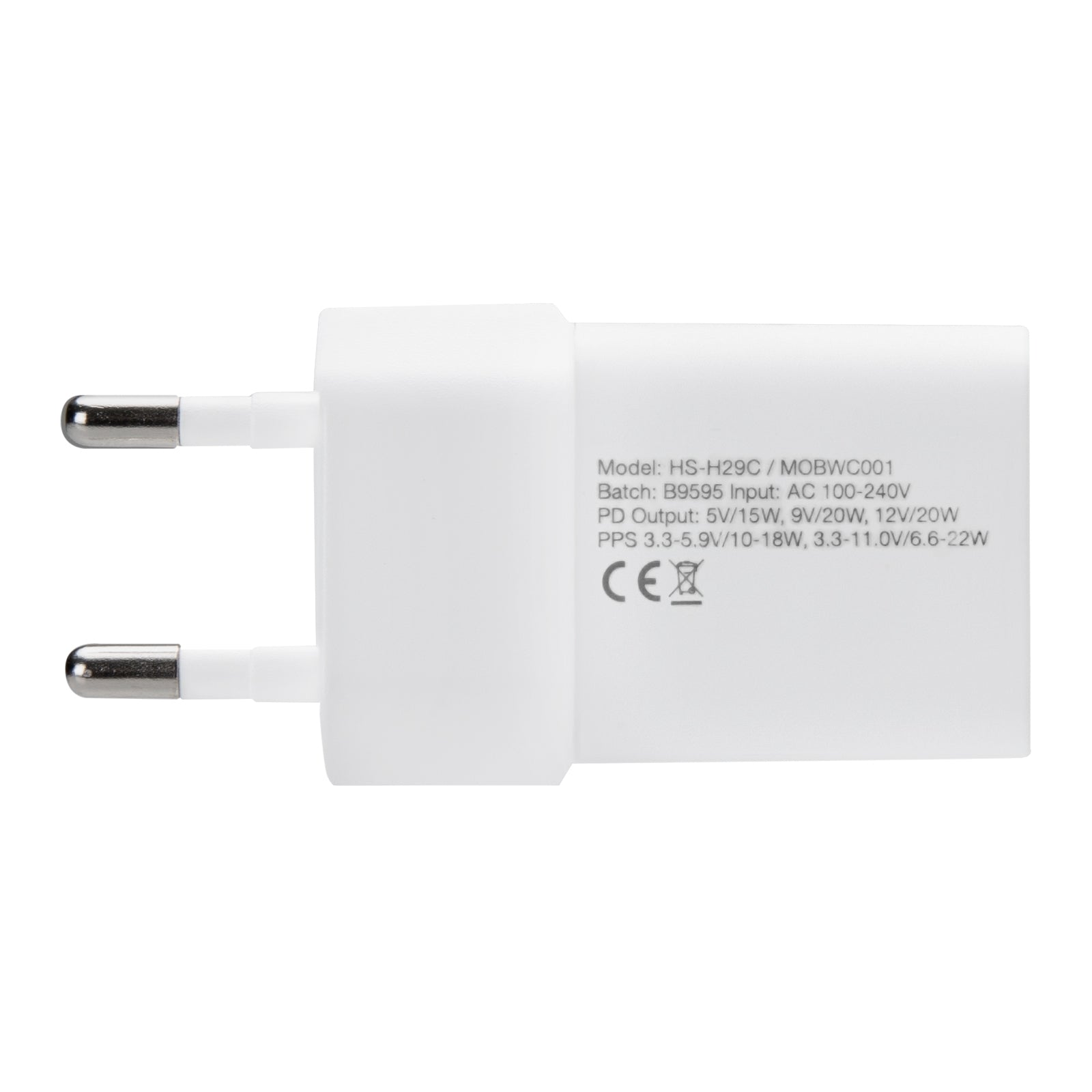 Mobilize Wall Charger USB-C 20W with PD + MFi Lightning Nylon Cable 1.2m White