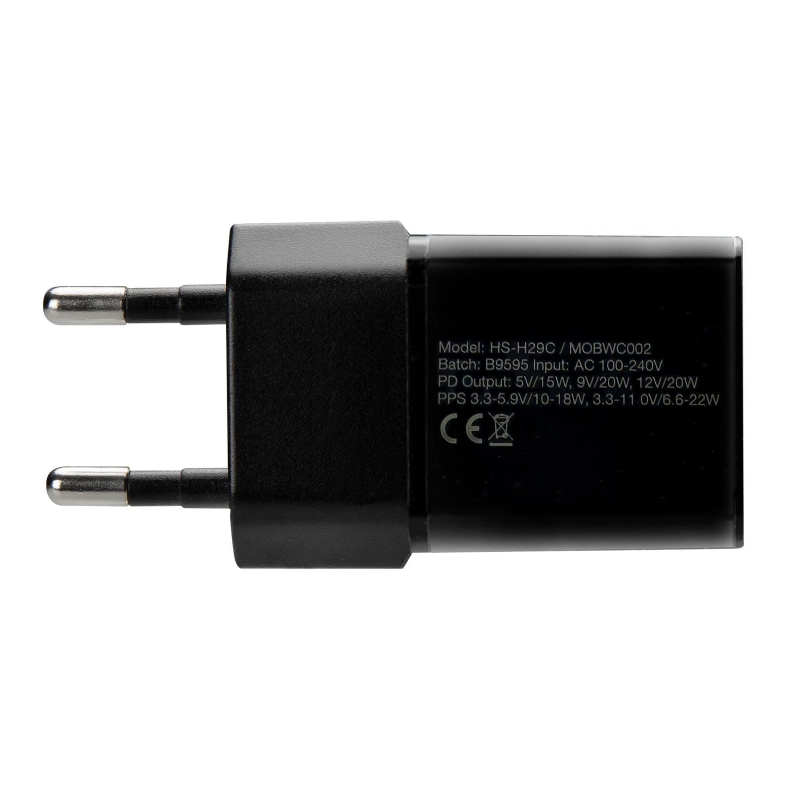 Mobilize Wall Charger USB-C 20W with PD + MFi Lightning Nylon Cable 1.2m Black