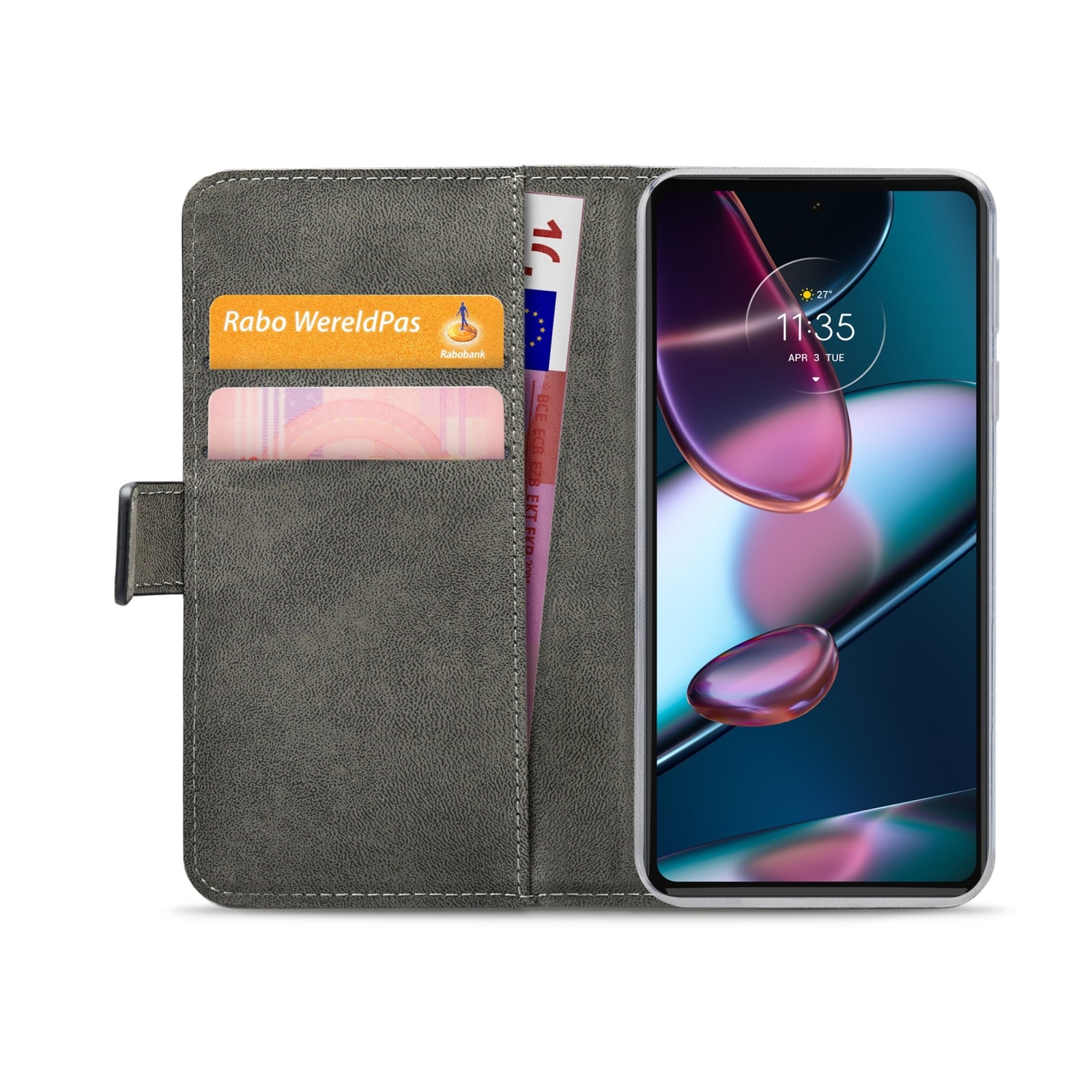 Mobilize Classic Gelly Wallet Book Case Motorola Edge 30 Pro/X30 Black