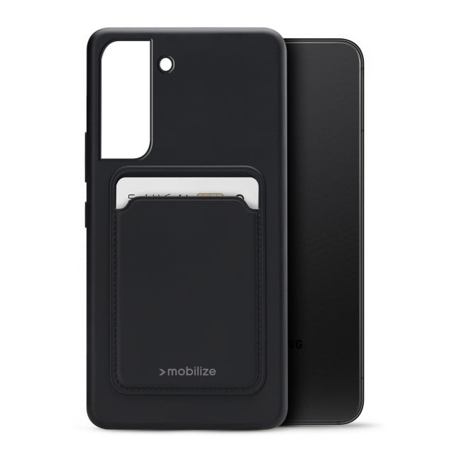 Mobilize Rubber Gelly Card Case Samsung Galaxy S22 5G Matt Black