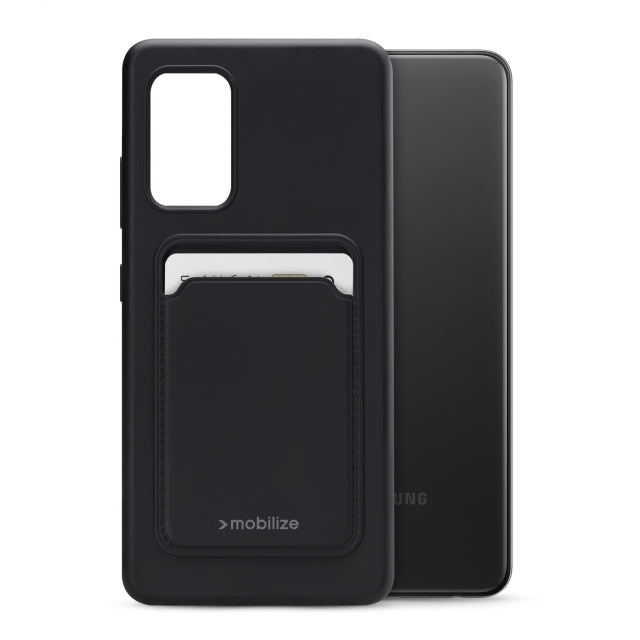 Mobilize Rubber Gelly Card Case Samsung Galaxy A32 4G Mattschwarz