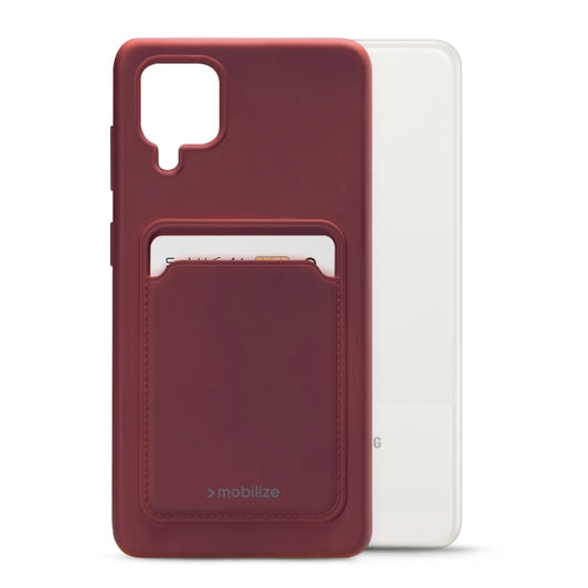 Mobilize Rubber Gelly Card Case Samsung Galaxy A12/M12 Matt Bordeaux