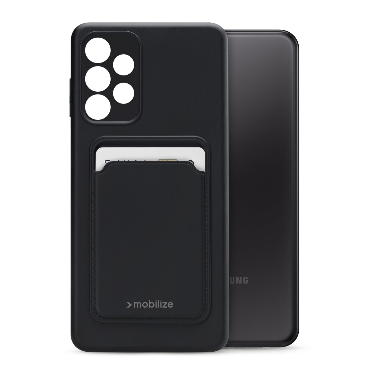 Mobilize Rubber Gelly Card Case Samsung Galaxy A23 5G Matt Black