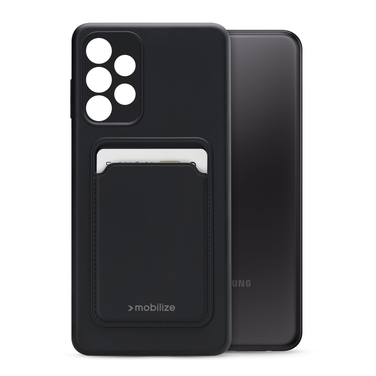 Mobilize Rubber Gelly Card Case Samsung Galaxy A23 5G Matt Black