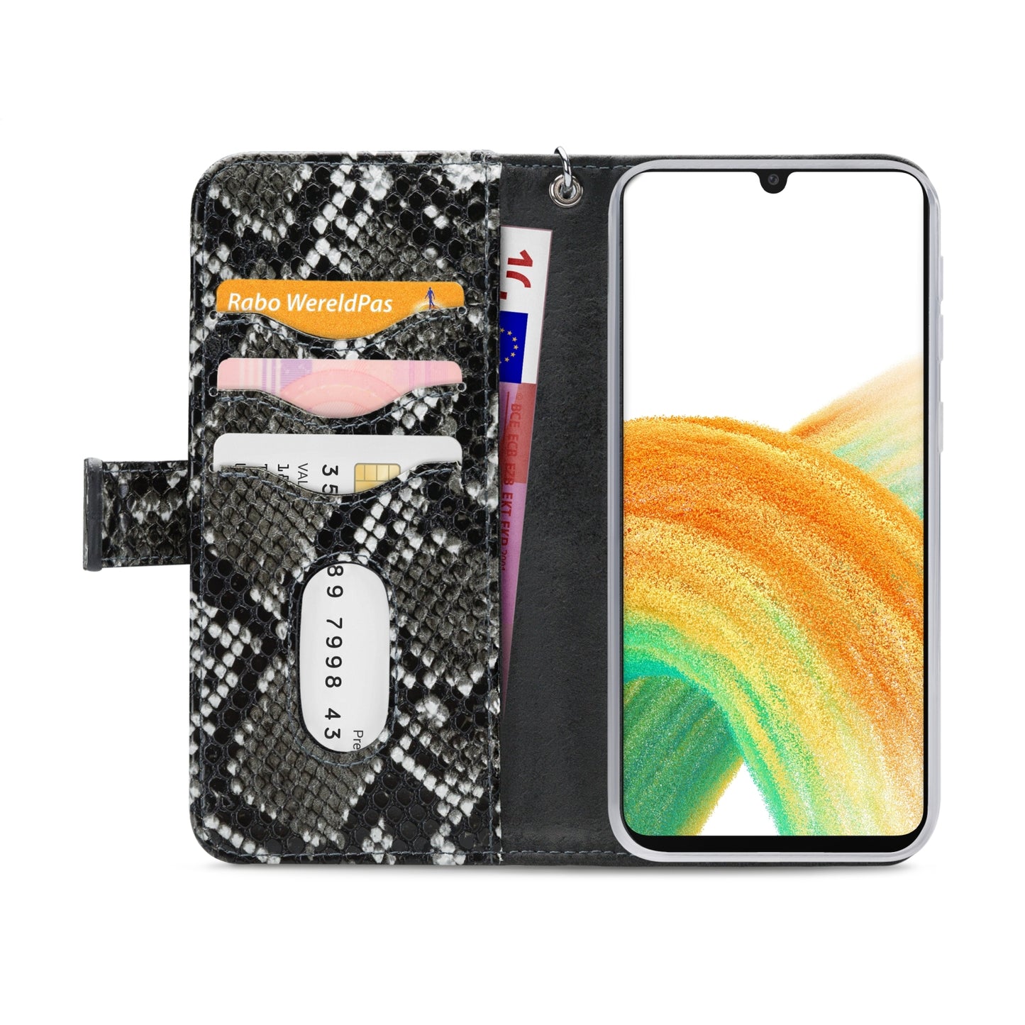 Mobilize 2in1 Magnet Zipper Case Samsung Galaxy A33 5G Black/Snake