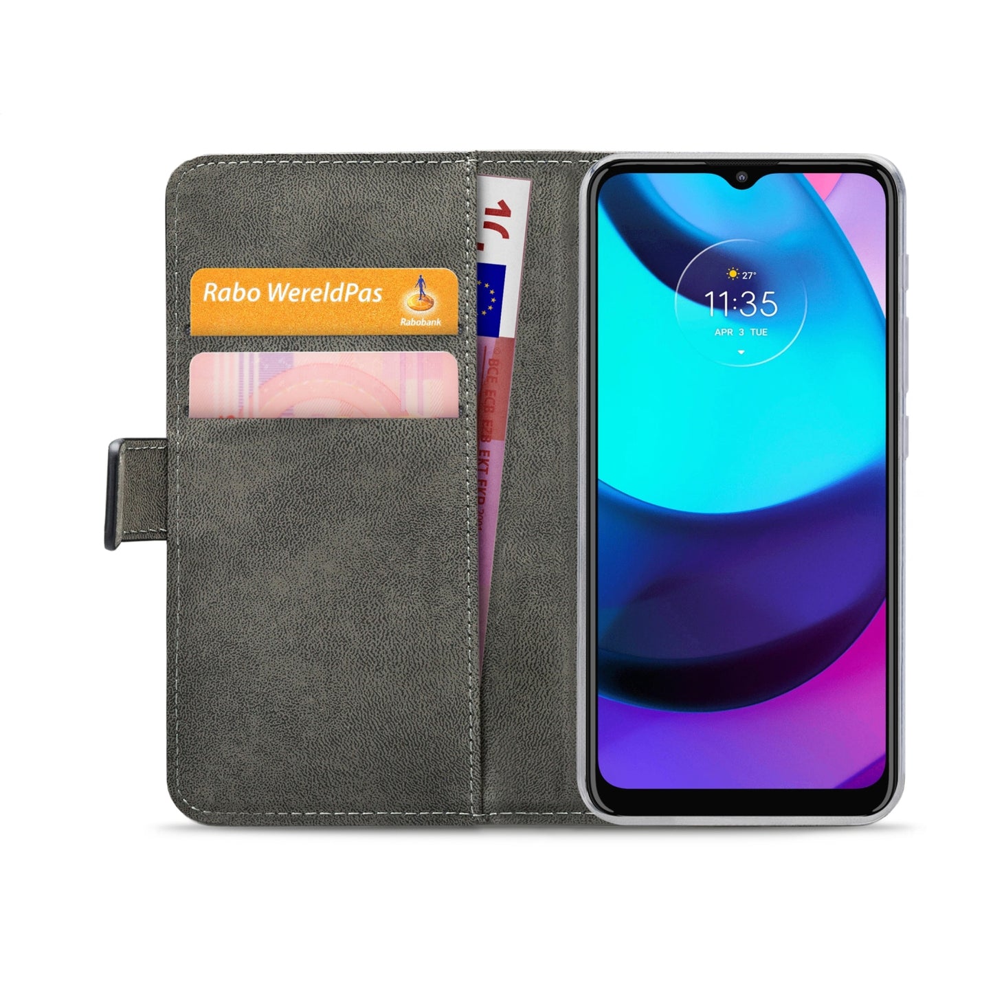 Mobilize Classic Gelly Wallet Book Case Motorola Moto E20 Black