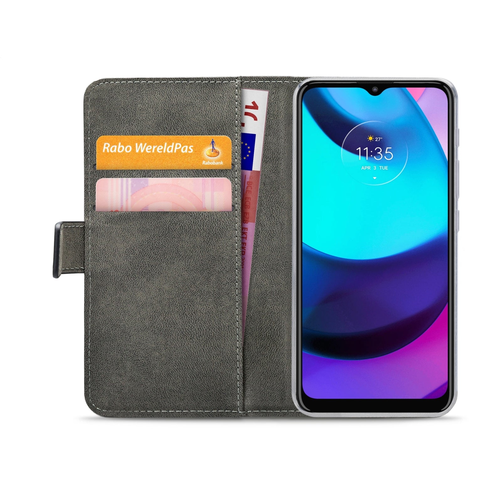 Mobilize Classic Gelly Wallet Book Case Motorola Moto E20 Black