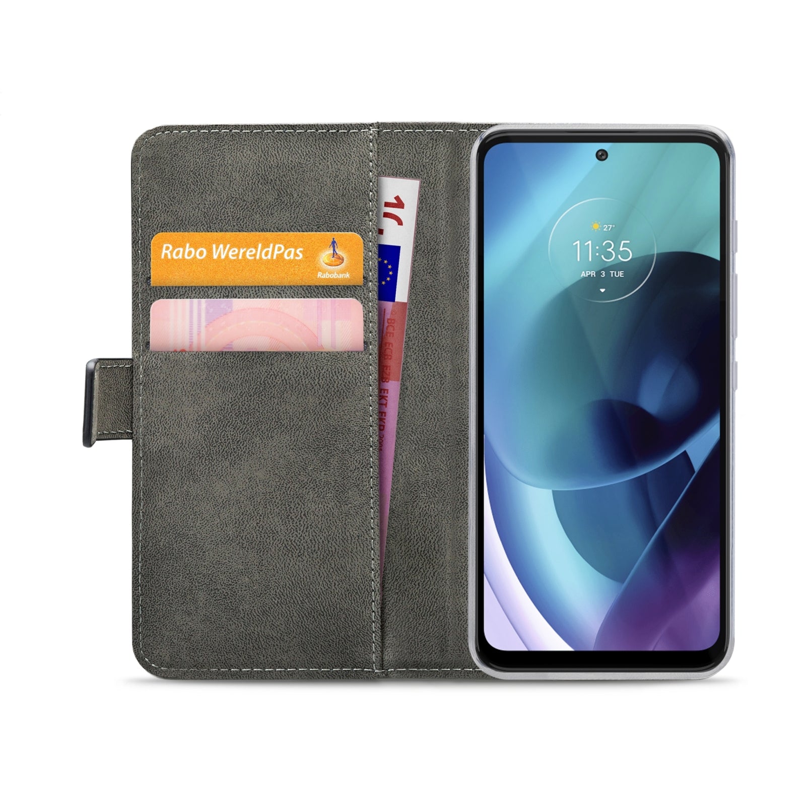 Mobilize Classic Gelly Wallet Book Case Motorola Moto G71 5G Black