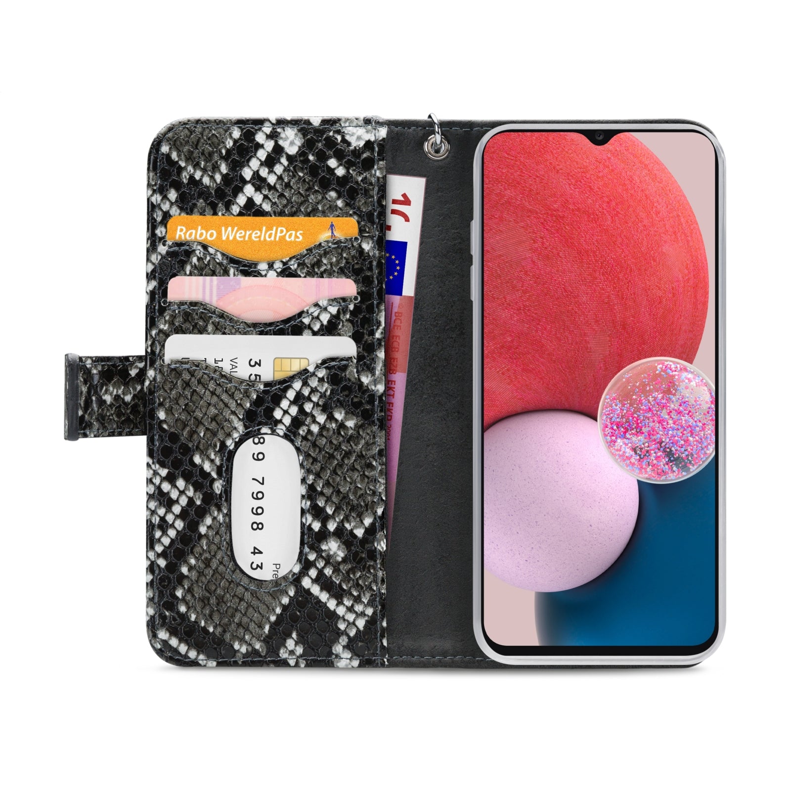 Mobilize 2in1 Magnet Zipper Case Samsung Galaxy A13 4G Black/Snake