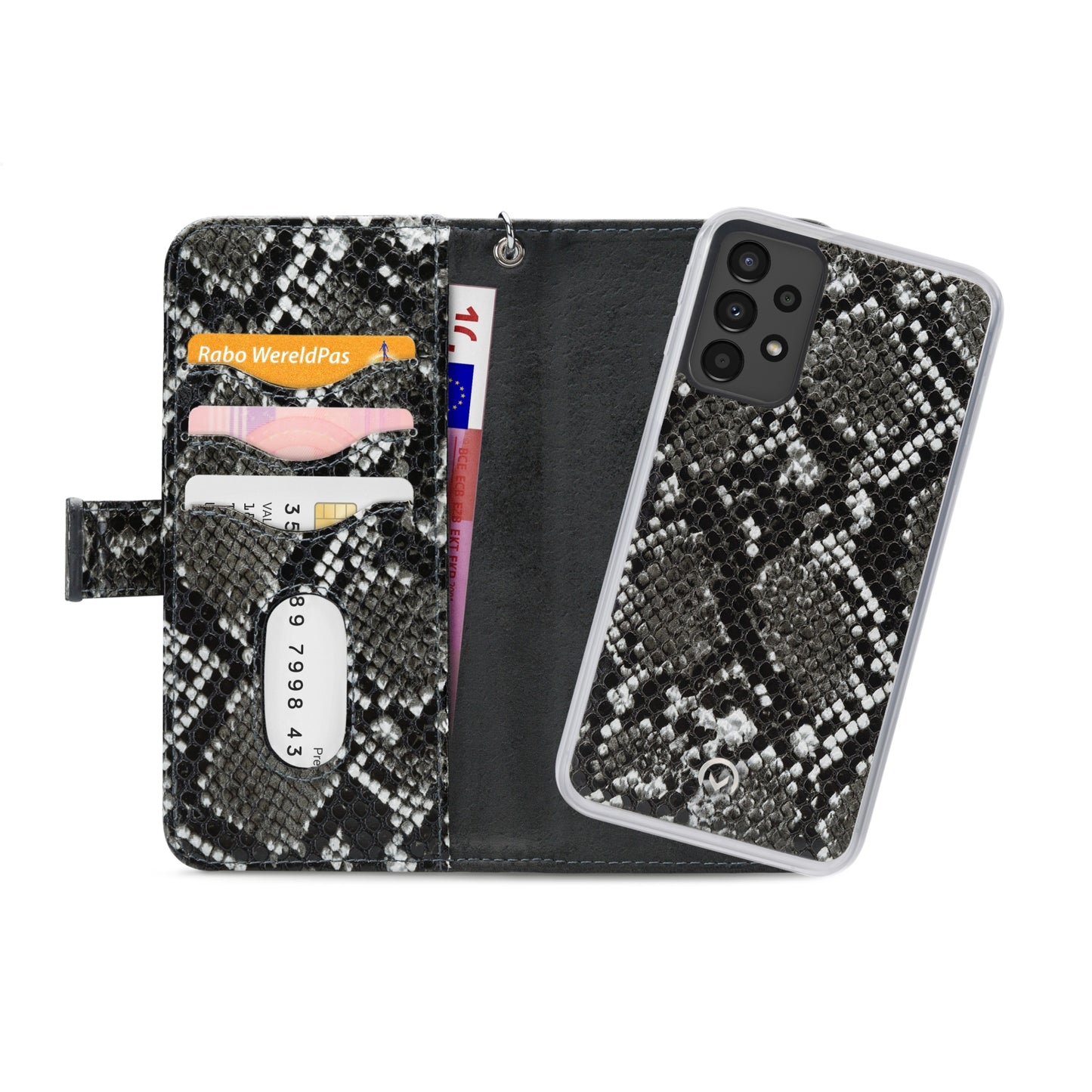 Mobilize 2in1 Magnet Zipper Case Samsung Galaxy A13 4G Black/Snake
