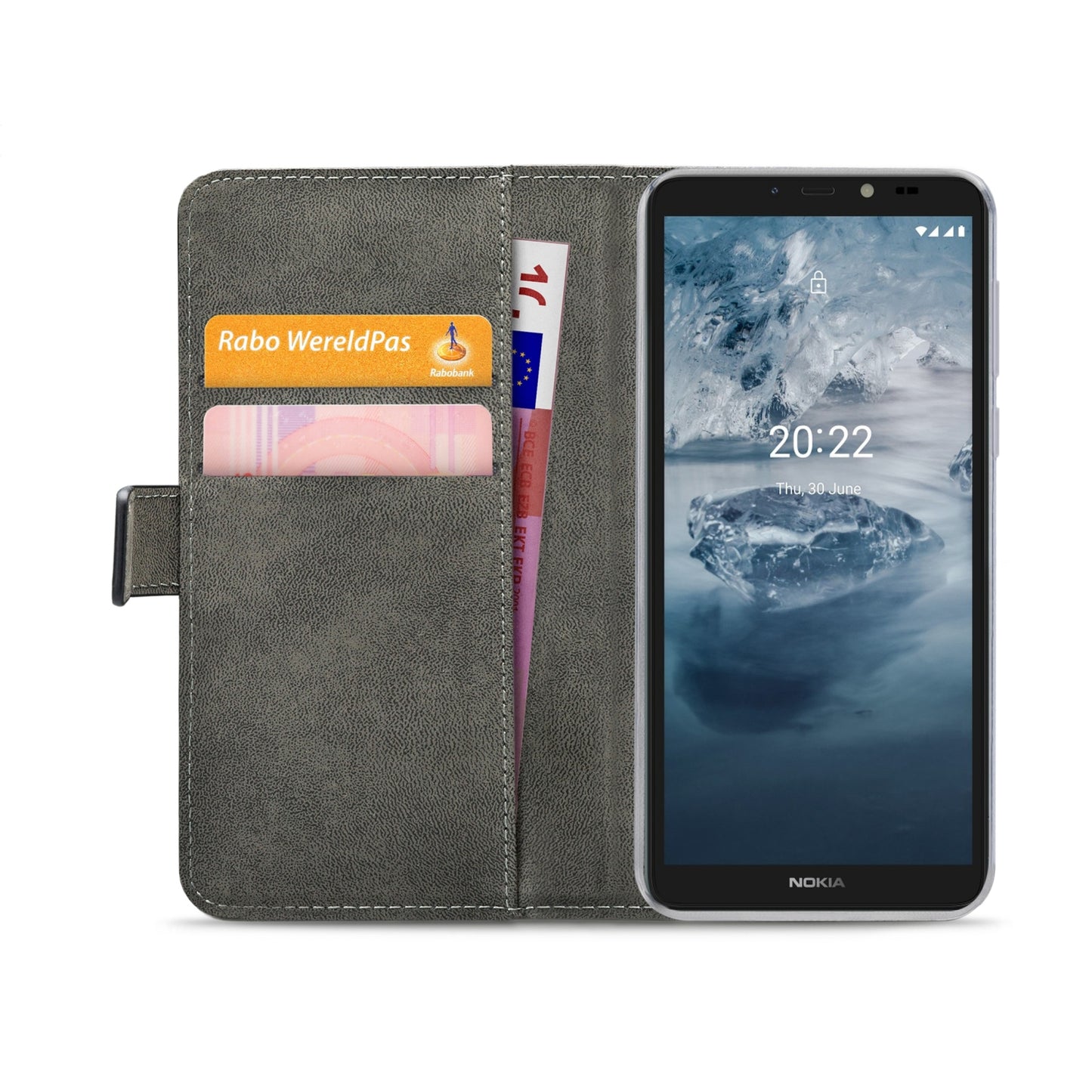 Mobilize Classic Gelly Wallet Book Case Nokia C2 2E Black