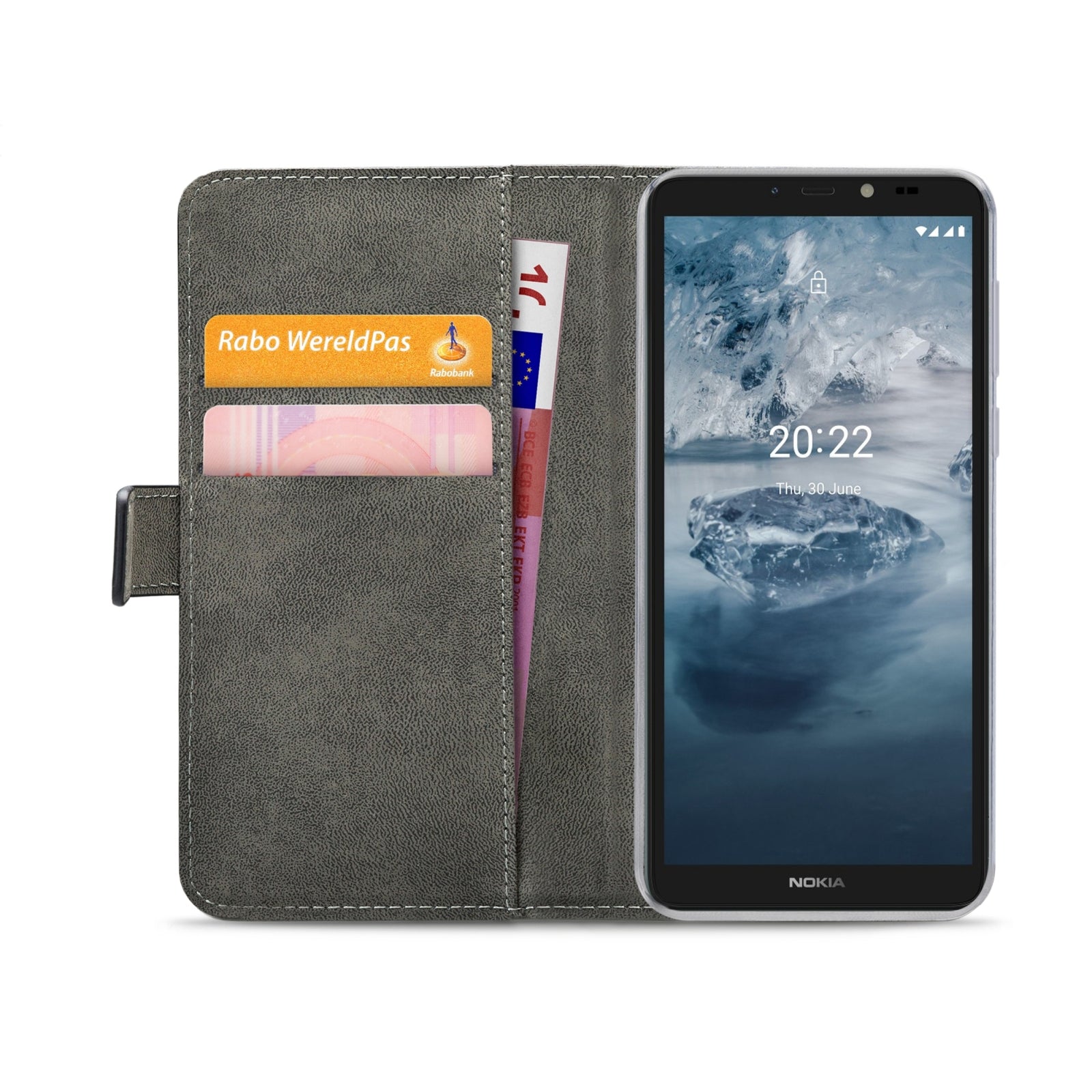 Mobilize Classic Gelly Wallet Book Case Nokia C2 2E Black