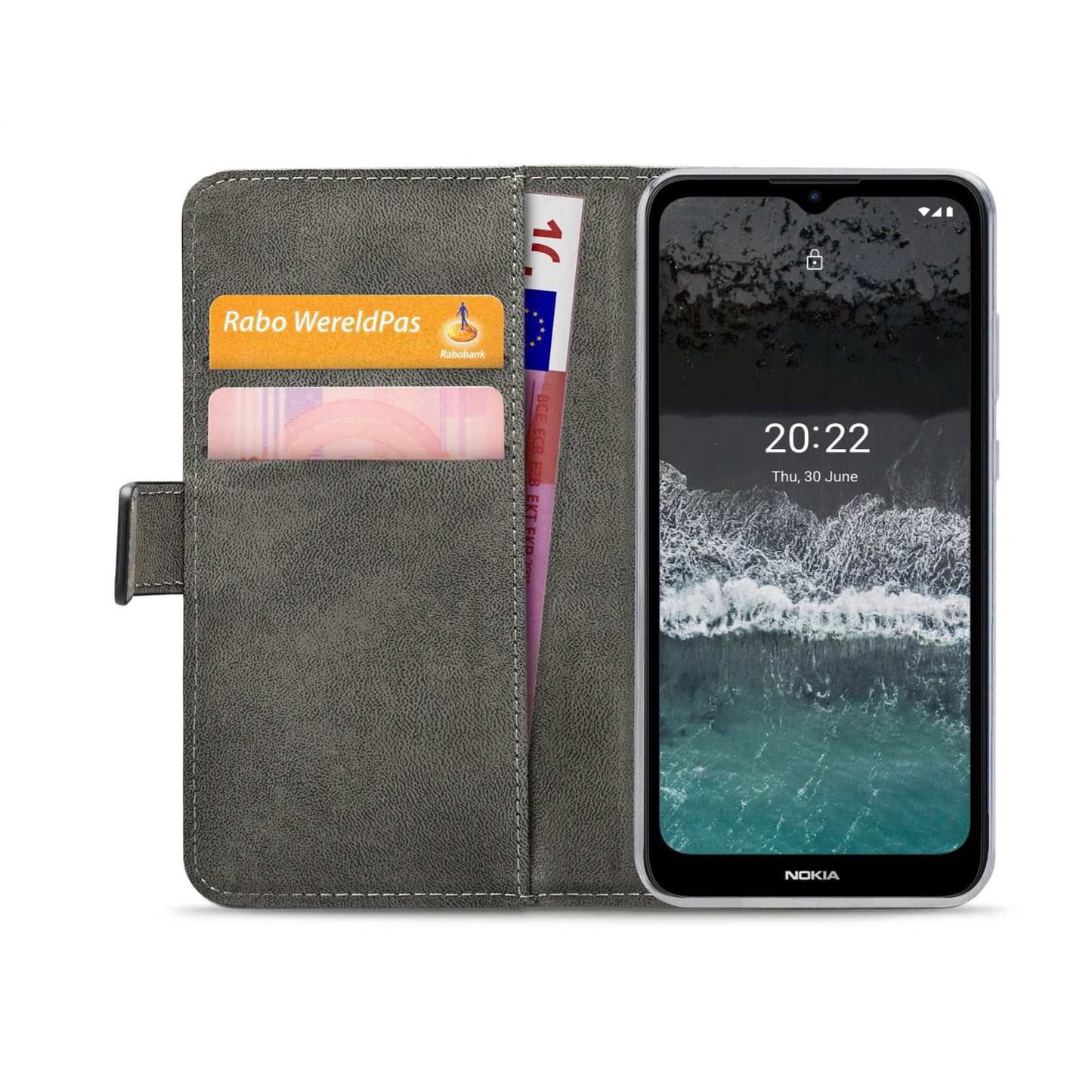 Mobilize Classic Gelly Wallet Book Case Nokia C21 Plus Black