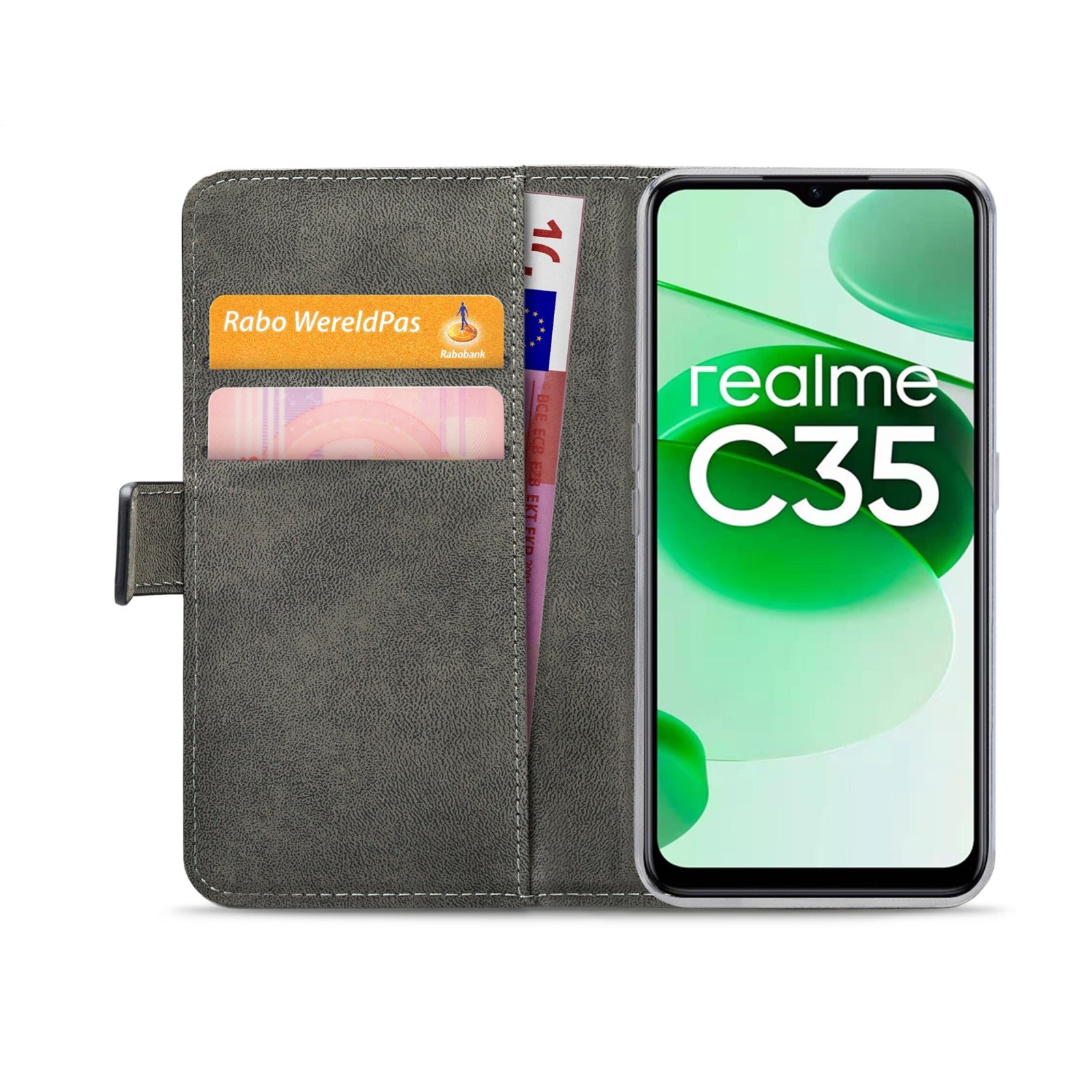 Mobilize Classic Gelly Wallet Book Case realme C35/Narzo 50A Prime Black