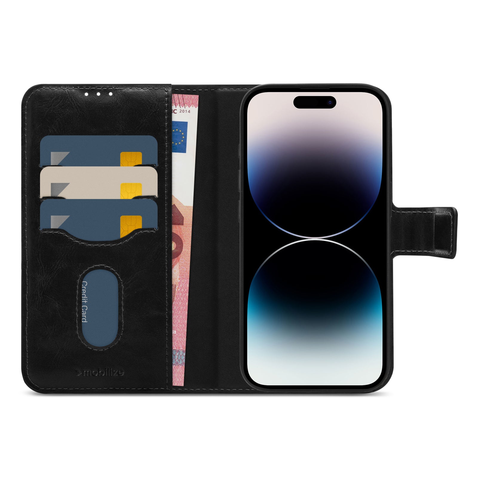 Mobilize 2in1 Magsafe Compatible Gelly Wallet Case Apple iPhone 14 Pro Black