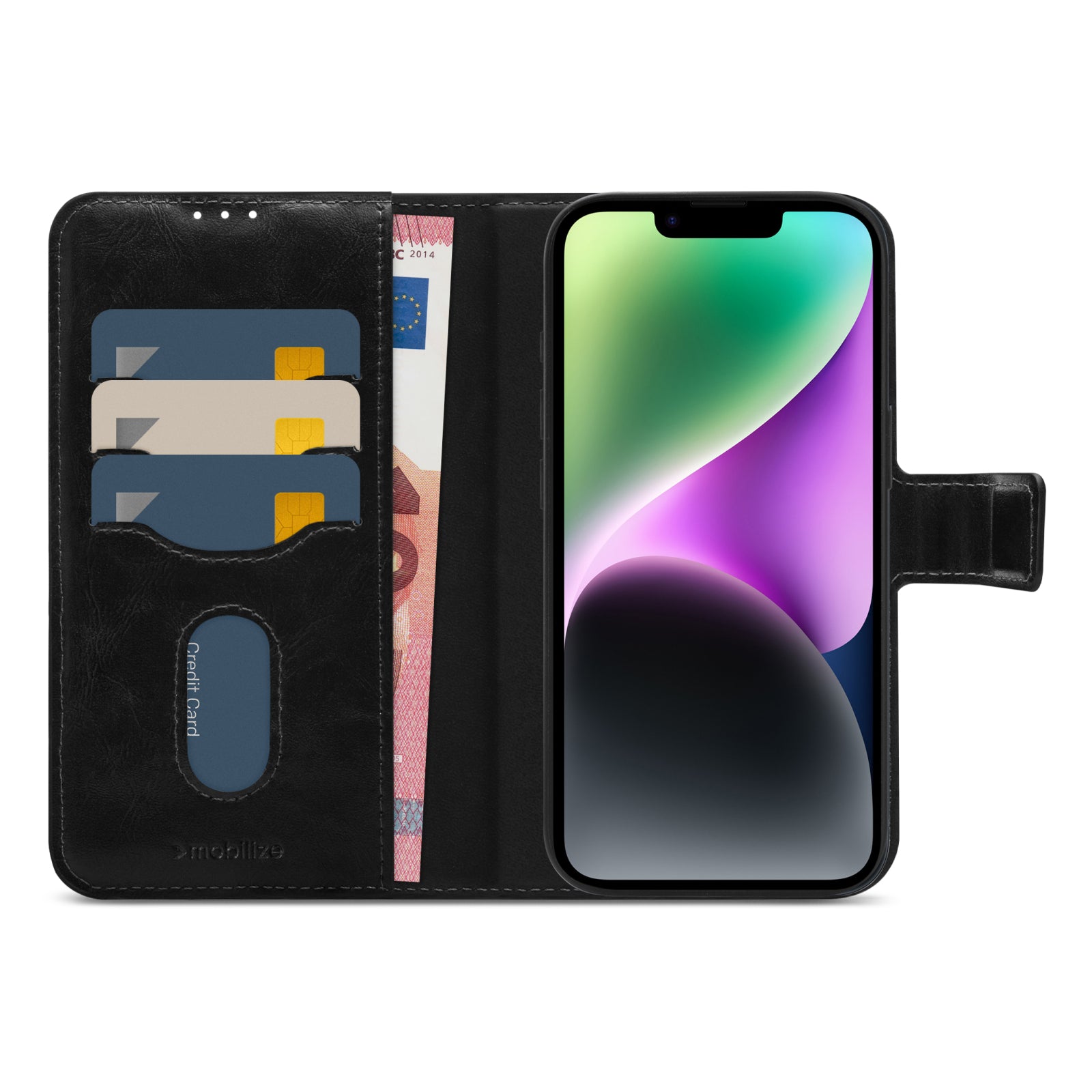 Mobilize 2in1 Magsafe Compatible Gelly Wallet Case Apple iPhone 14 Plus Black