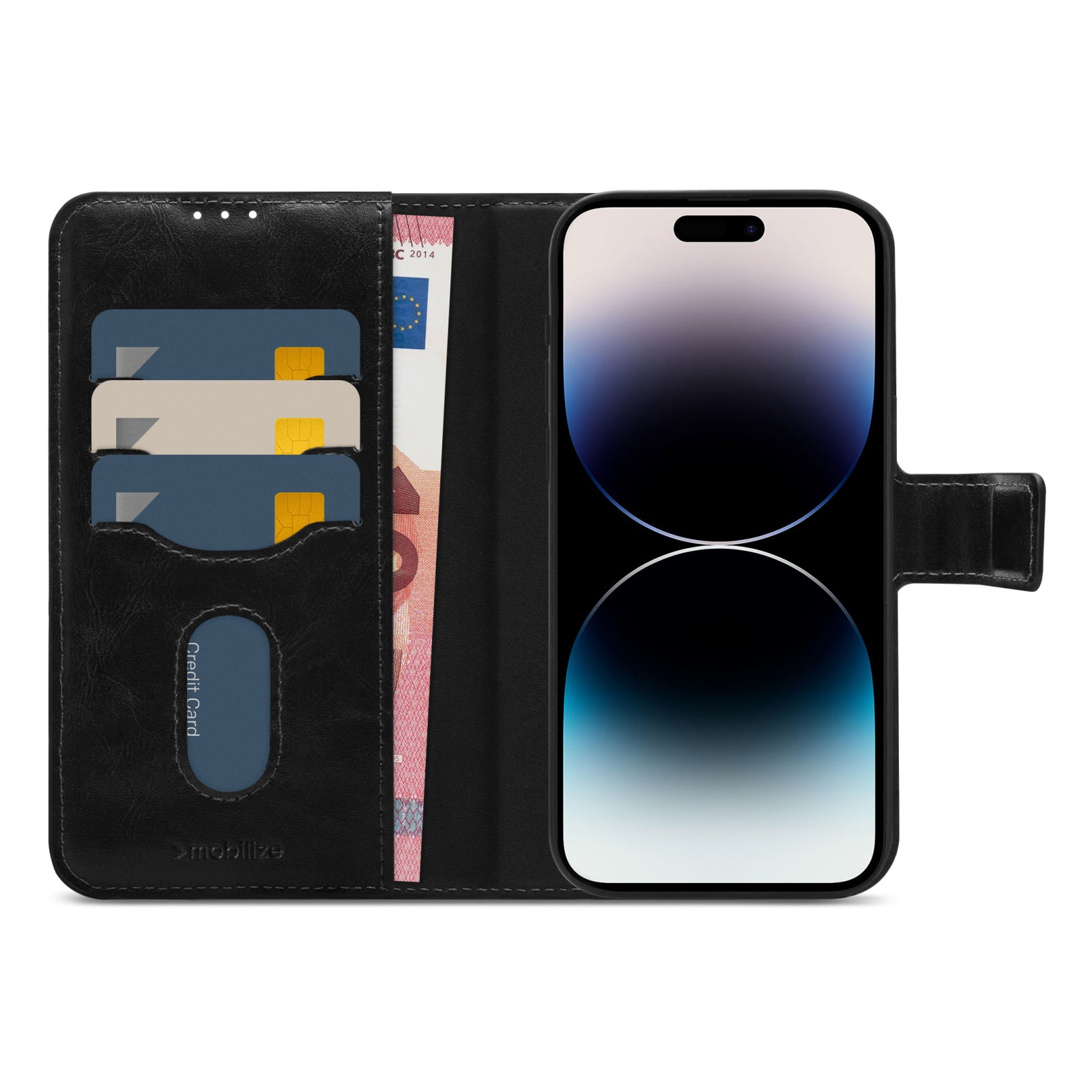 Mobilize 2in1 Magsafe Compatible Gelly Wallet Case Apple iPhone 14 Pro Max Black
