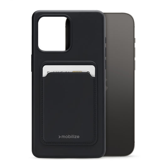 Mobilize Rubber Gelly Card Case Apple iPhone 14 Pro Max Matt Black