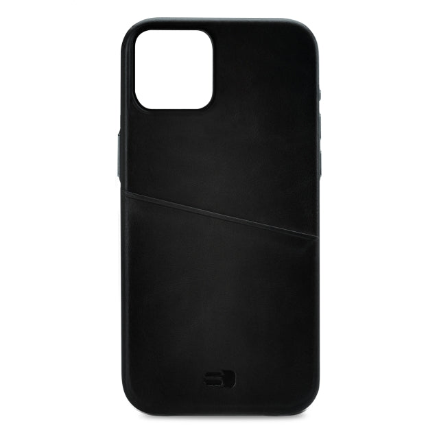 Senza Pure Leather Cover mit Kartenfach Apple iPhone 14 Deep Black