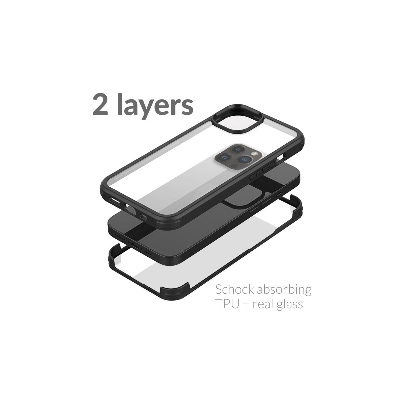 Mobilize Tempered Glass 360 Protection Case Apple iPhone 14 Pro Max Black