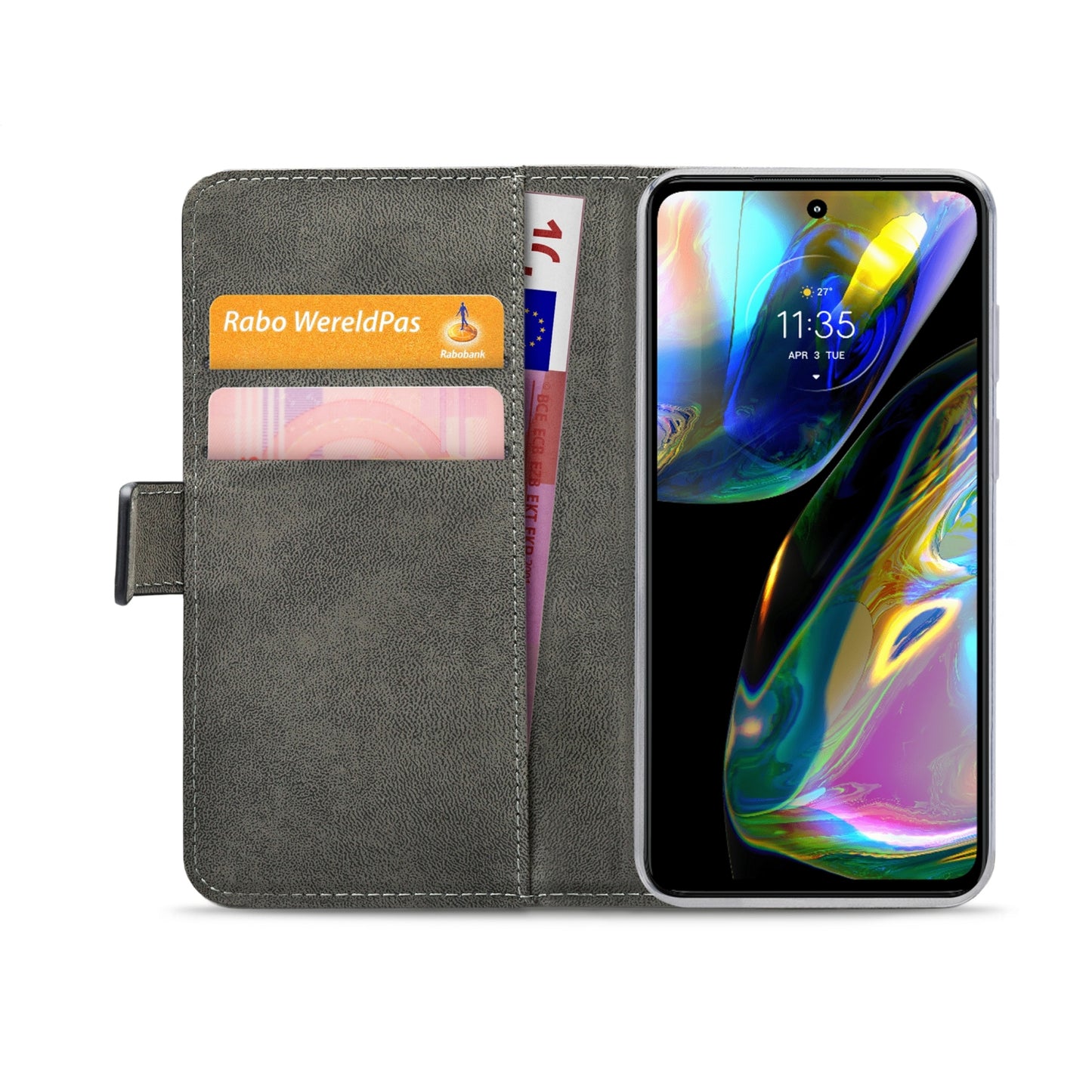 Mobilize Classic Gelly Wallet Book Case Motorola Moto G82 5G Black