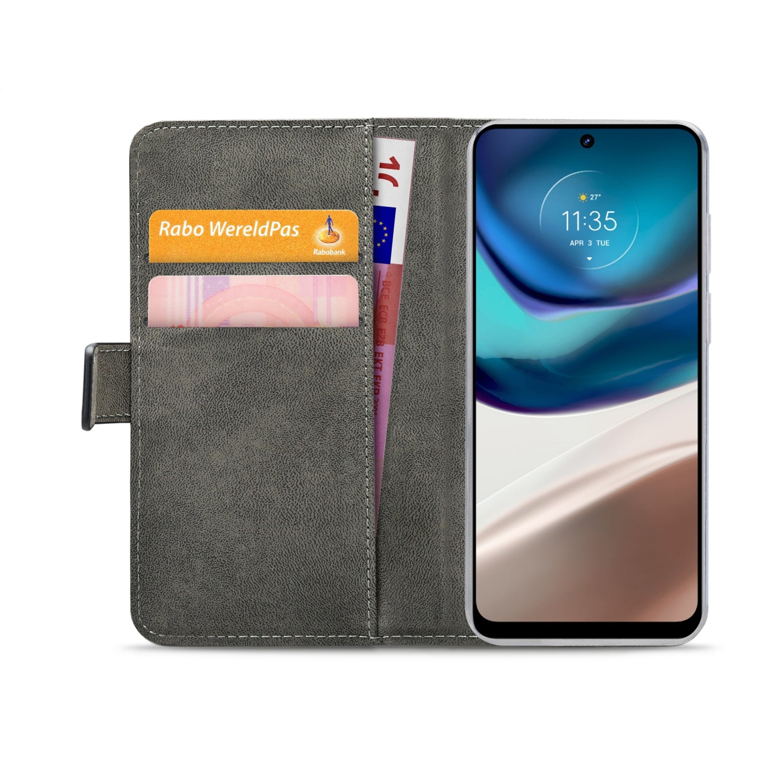 Mobilize Classic Gelly Wallet Book Case Motorola Moto G42 Black