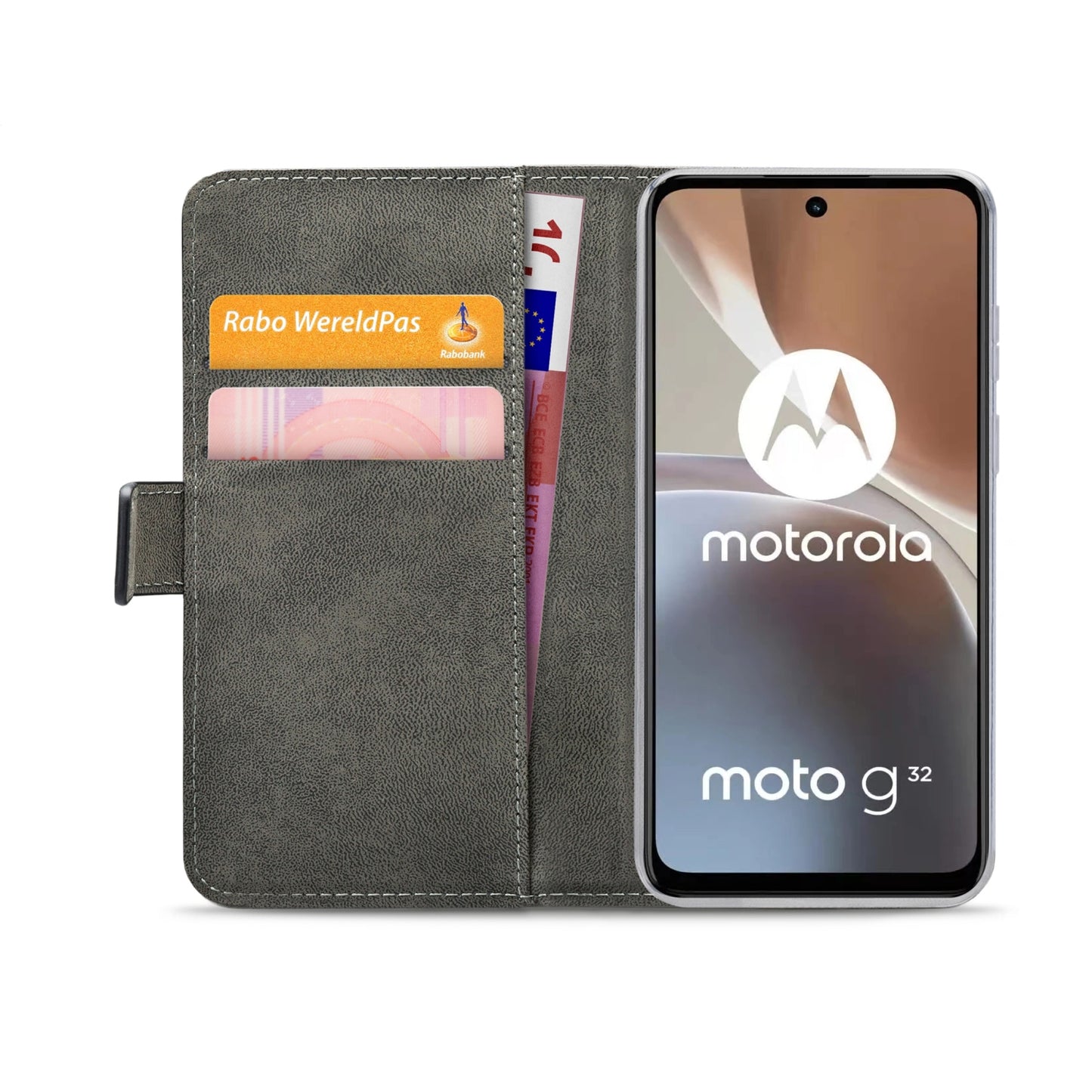 Mobilize Classic Gelly Wallet Book Case Motorola Moto G32 Black